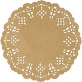Santex Placemats kant look - 40x - naturel - papier - rond