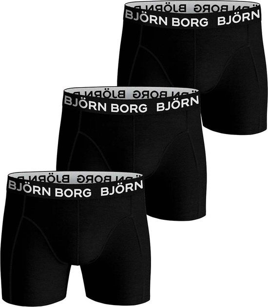Bjorn Borg Sammy Boxershorts - 3-pack - Zwart - Maat 110