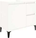 vidaXL Badkamerkast 65x33x60 cm bewerkt hout wit