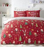 Bedlam Elf & Santa-Easy Care dekbedovertrekset, polykatoen, veelkleurig, tweepersoons