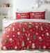 Bedlam Elf & Santa-Easy Care dekbedovertrekset, polykatoen, veelkleurig, tweepersoons