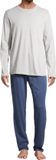 Schiesser Heren pyjama Night & Home blauw/grijs 3XL