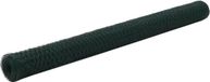vidaXL Kippengaas 25x1,5 m staal met pvc coating groen
