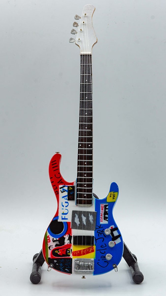 Mlc Miniatuur basgitaar Red Hot Chili Peppers Flea Bass