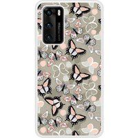 P40 Vintage Butterflies Printed Silicone Case