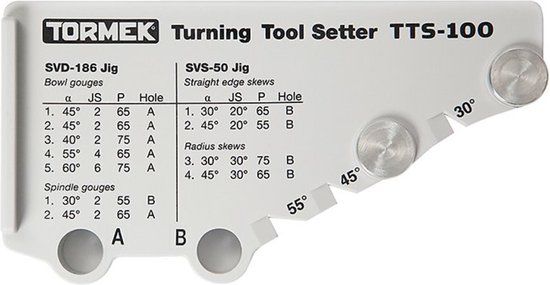 Tormek TTS-100 Hoekinstelmal voor Houtdraaibeitels