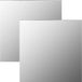 vidaXL Wandspiegel 50x50 cm Glas Zilver 2 stuks