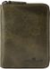 GREENBURRY Leren portemonnee Newport Zip Around Wallet British Green olijfgroen