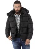 CIPO & BAXX Winterjas zwart / zilver