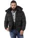 CIPO & BAXX Winterjas zwart / zilver