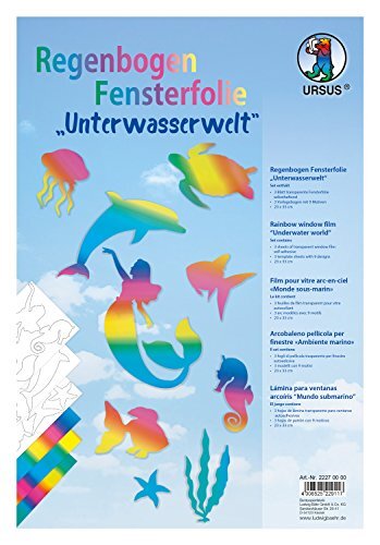 Ursus 22270000 Regenboograamfolie, zelfklevend, onderwaterwereld