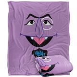 Sesam Street Sesamstraat Count Face Officieel gelicenseerd Silky Touch Super Zachte Sprei Deken, 152 x 127 cm