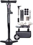 Dunlop Fietspomp met Drukmeter en Fiets Reparatieset 14-delig