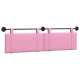 vidaXL - Hangend - hoofdbord - Roze - Stof