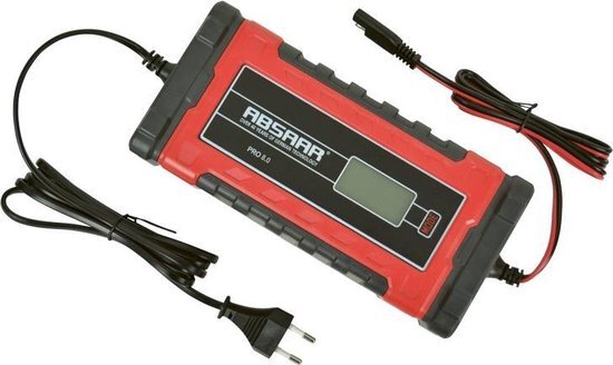 Absaar Acculader Pro 8.0 12/24 Volt 0-160/220 Ah 8a Rood/zwart