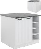 Vicco Fame-Line Keukeneiland – 90 cm zonder werkblad Wit landhuis/wit