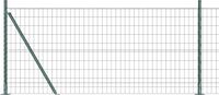 vidaXL Euro-hek met betonnen voetstuk 10 x 1 m PVC-coated staal groen