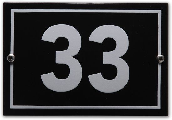 EmailleDesign® Huisnummer model Phil nr. 33 - 8719322092328