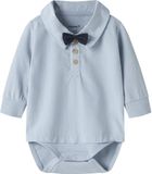 NAME IT - NBMNOLLER LS BODY - Baby - Bodies - 100% Biologisch katoen - Maat 80 - Lichtblauw