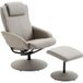 Pangivo Fauteuil de relaxation avec repose-pieds pivotant 360° inclinable en simili cuir gris