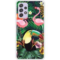 Samsung Bedrukt siliconen hoesje compatibel met Galaxy A52 Tropical Toucan