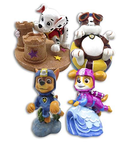 Penn-Plax Paw Patrol Aquarium Ornament Bundle - Mini - 4 Pieces