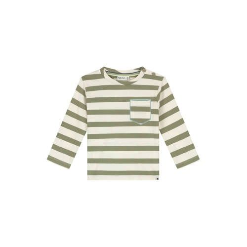 Babyface rechtvallende gestreepte longsleeve - groen