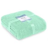 AmeliaHome Deken 220x240 cm delicate stiksels Sherpa lamsvel look woondeken Shleepy pepermunt
