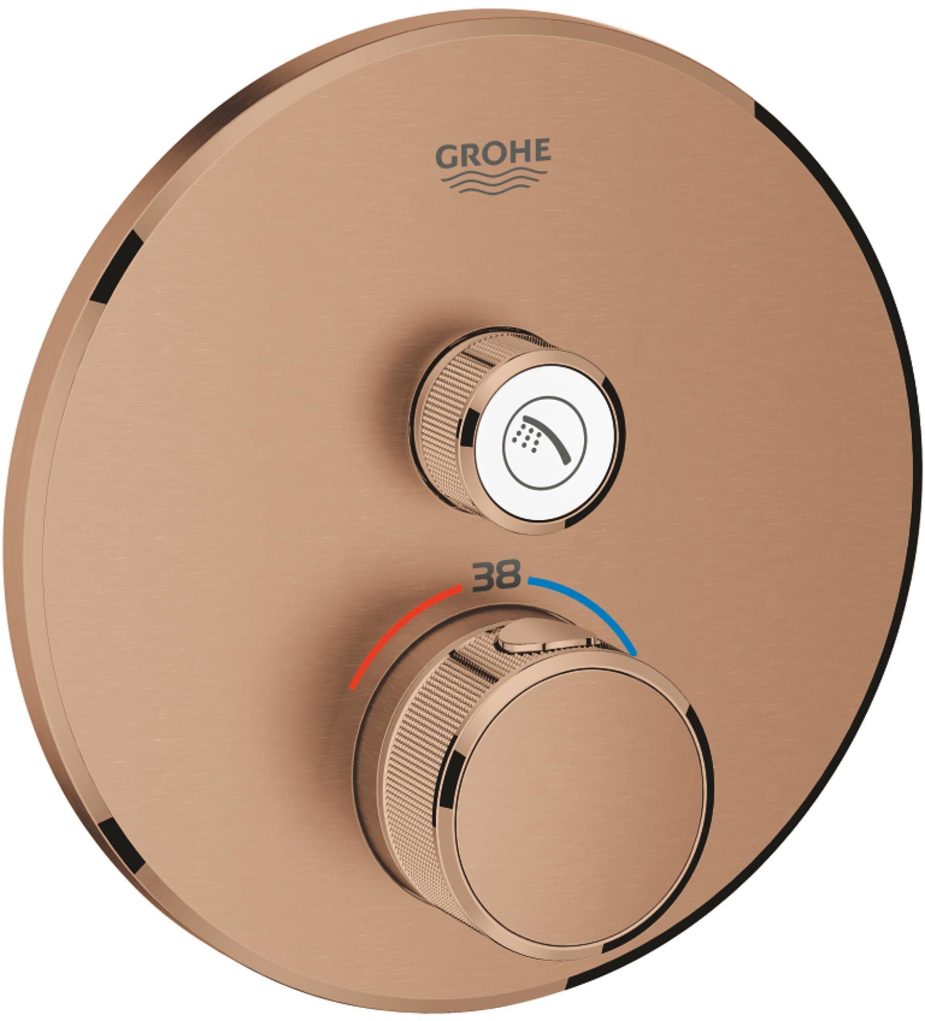 GROHE Grohtherm Smartcontrol Douche Opbouwdeel Rond Warm Sunset Geborsteld