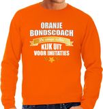 Bellatio Decorations Shoppartners Bv Grote maten oranje fan sweater voor heren - de enige echte bondscoach - Holland / Nederland supporter - EK/ WK trui / outfit XXXL
