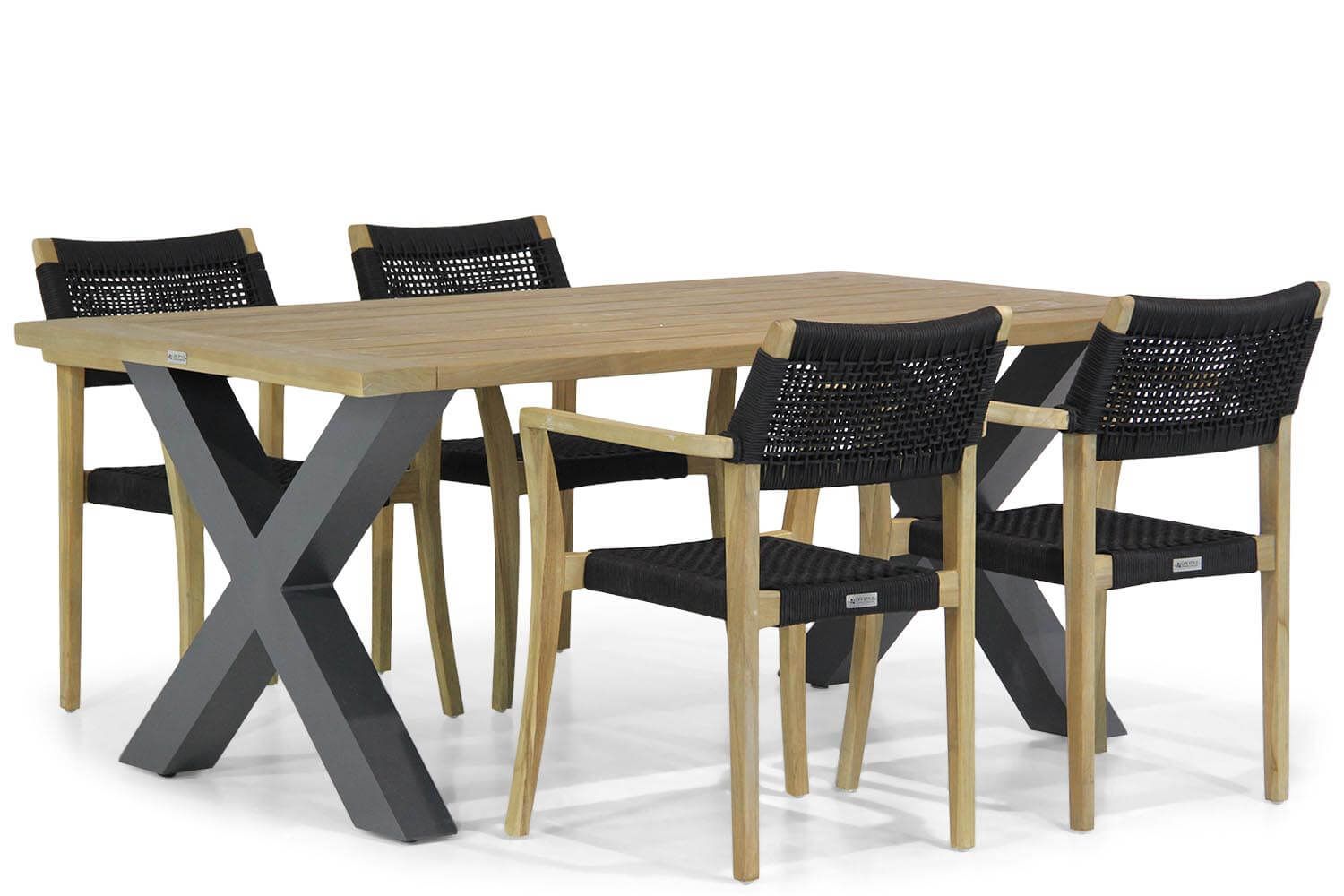 Lifestyle Garden Furniture Lifestyle Dallas/Cardiff 180 cm dining tuinset 5-delig