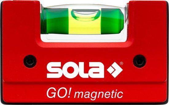 Sola GO! Magnetic Compact Waterpas - 68mm - Rood
