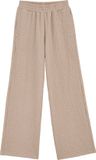 WE Fashion Meisjes broek met structuur Beige Maat 140