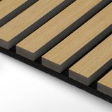 Merkloos Akoestisch paneel eikenhout zwart vilt 60 x 120 x 2,1 cm