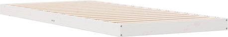 vidaXL - Vloerbedframe - Wit - 90 x 220 cm - Massief grenenhout