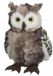 Heunec Pluche knuffel uil - Zacht knuffeldier van 30 cm - Grijs