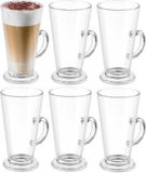 Vivalto Paris - Transparant Glas - 12x Stuks - 280 ml Koffie Glazen