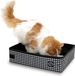 Necoichi Pop-up draagbare kattenbak, zwart, katoen, open, 70x40x70 cm