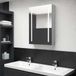 VidaXL Badkamerkast met spiegel en led 50x13x70 cm betongrijs
