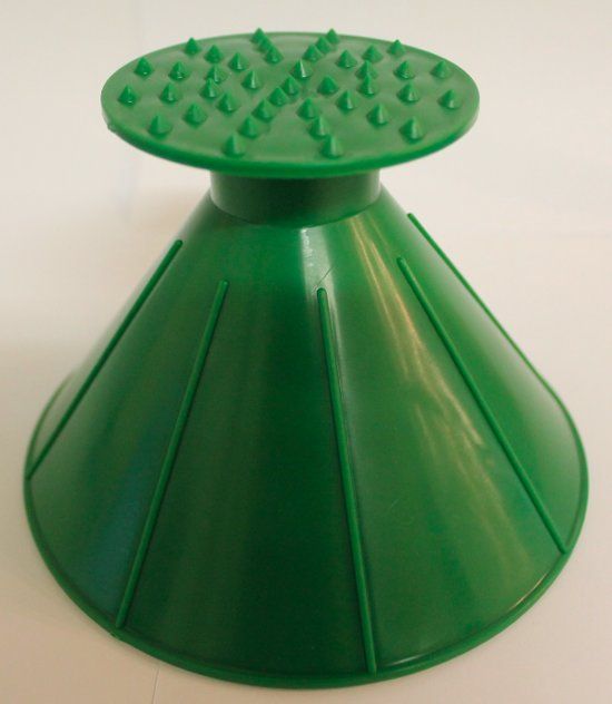 MH PRODUCTS Ronde Sneeuw/Ijskrabber - 360 Graden Ruiten Krabber + Trechter Groen
