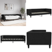 Lit de repos noir 90x200 cm tissu