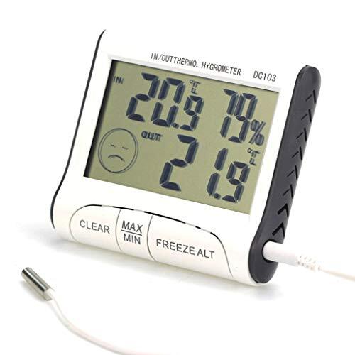 CAIMTemperature hygrometer Weerstation LCD voor binnen en buiten, elektronische temperatuur