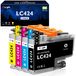 Brother Cartouches d'encre compatibles LC424 pour Brother DCP-J1200W/WE, set de 4
