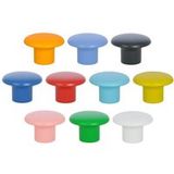 Gedotec Bouton de meuble COLOUR en plastique Ø 32 x 22 mm, Blanc