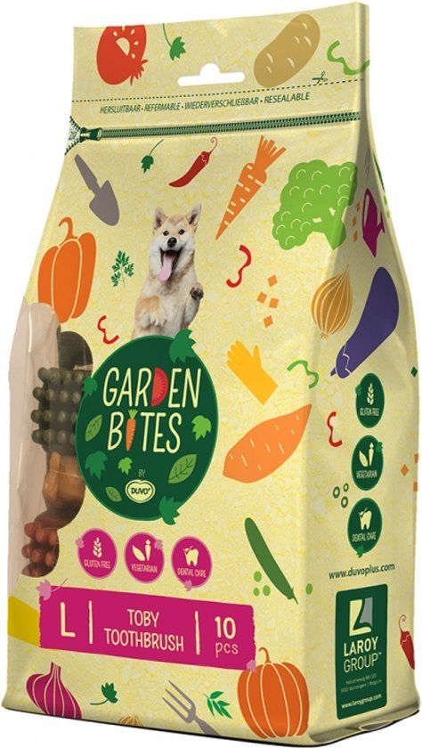 Duvo+ Garden Bites Toby Toothbrush Hondensnack Glutenvrij - L - 10 stuks