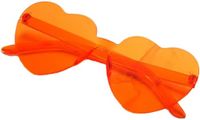 CHPN Oranje hartjesbril - Oranje feestbril - Festivalbril - Grappige bril - Photoprops - CHPN