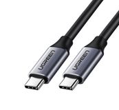 Ugreen 50751 Thunderbolt 3 USB-kabel 1,5 m USB C 60 W Zwart, Zilver