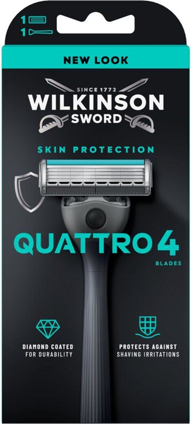 Wilkinson Sword Wilkinson Quattro Scheersysteem + Navulmesjes - Grijs