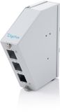 DIGITUS LWL-DIN-railadapter – SC Duplex/LC Quad – splietkam – schuin – DIN-rail montage – glasvezelverdeler – grijs