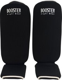 Booster Fight Gear Elastische Scheenbeschermers - Zwart - S